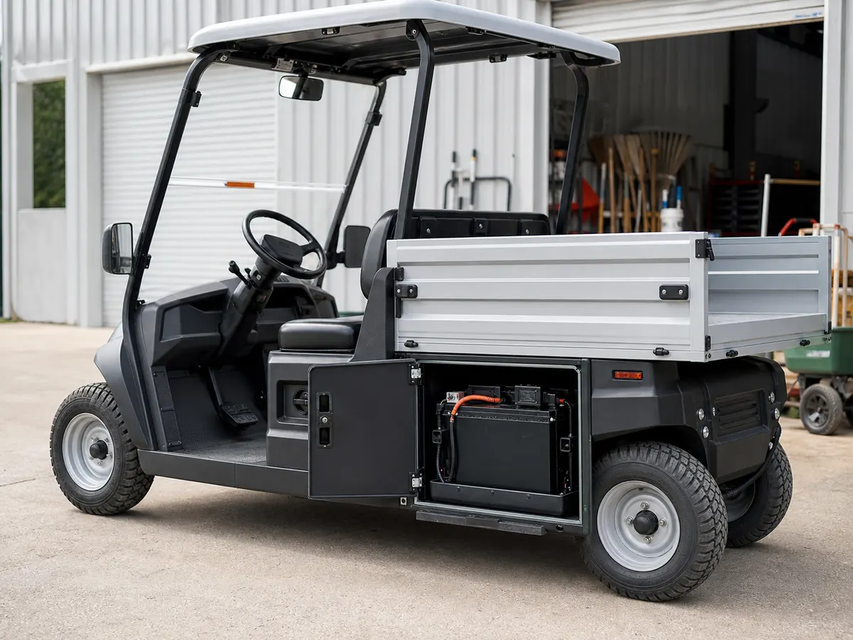 Utility vehicle lithium battery installation scenario
